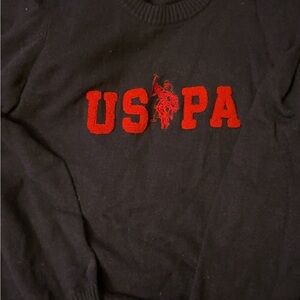 U.S. Polo Assn. navy and Red Crewneck knit Sweater